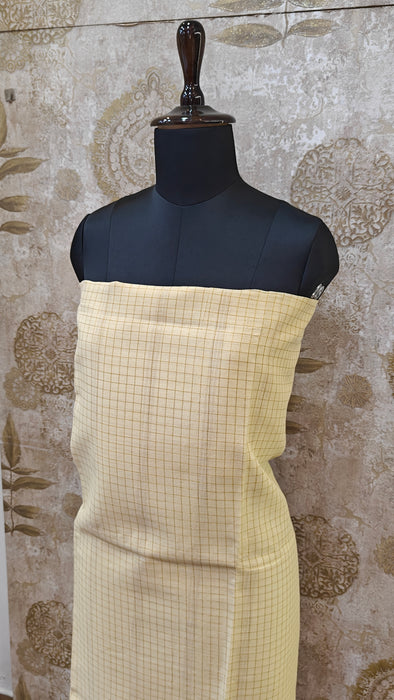 Rani Sungudi Checks Top Material - OffWhite