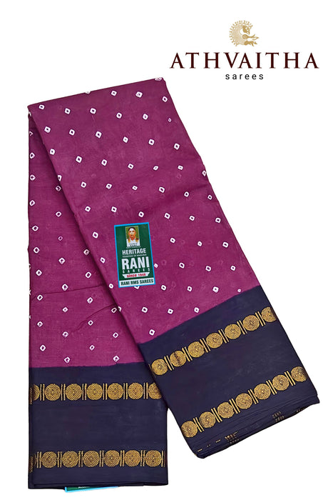 Rani Sungudi Cotton Doubleside Boder Hand Knotted Sarees