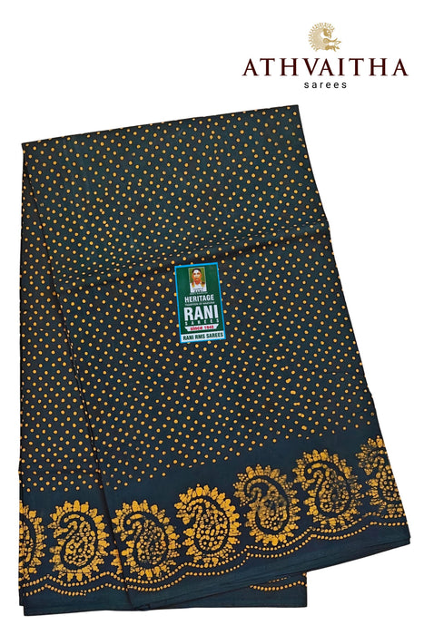 Rani Sungudi Cotton Without Zari Border - One Dot