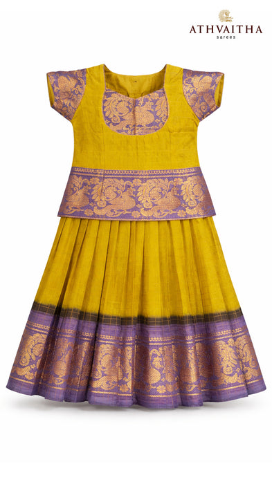 Baby Girl Pavadai Sattai Sungudi Cotton – Heritage Rani South Indian Traditional Wear