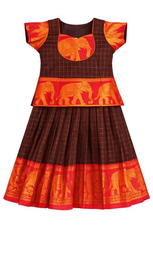 Readymade Stitched Pavadai Sattai for Girls