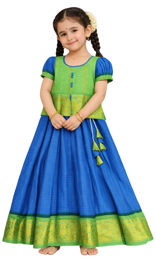 Kids Pattu Pavadai Sattai Cotton Set