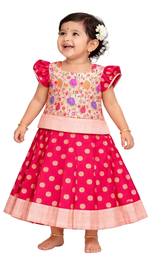 Pure Cotton Pavadai Sattai for Baby Girls