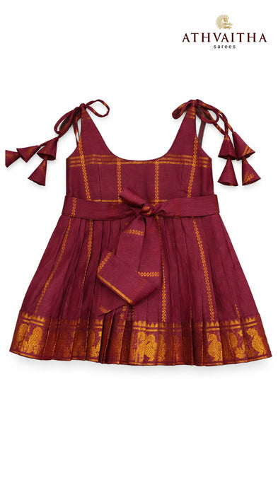 Sungudi Cotton Kids Maxi Gown - Nakshatra