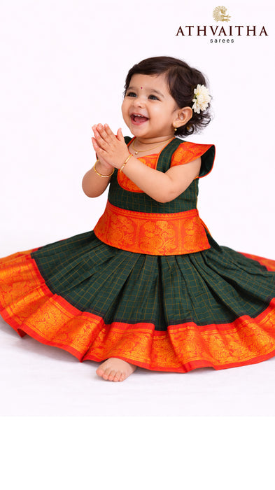 Breathable Cotton Pavadai Sattai for Infants