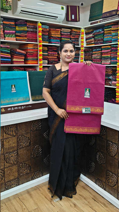 Heritage Rani Sungudi Doubleside Zari Border - Self