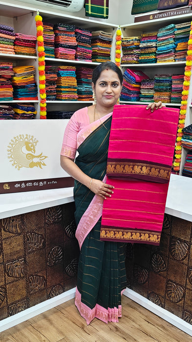 Heritage Rani Sungudi Cotton Saree With Doubleside Contrast-Veldhari