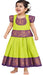 Parrot Green Sungudi Cotton Pavadai Sattai