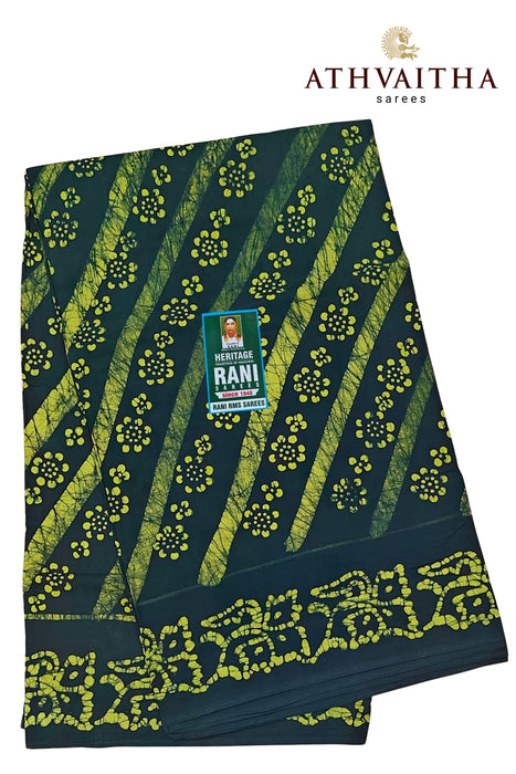 Rani Sungudi Cotton Without Zari Border - Cross Moodupani