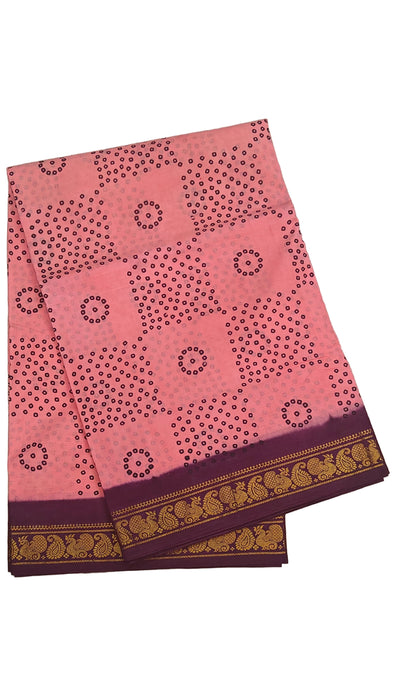 Rani sungudi Cotton Madisar Sarees Double side Zari Border 9.50 Yards