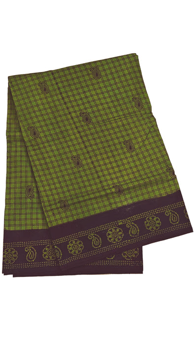 Rani sungudi Cotton Madisar Sarees Without Zari Border 9.50 Yards