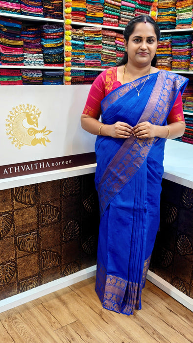 Rani Sungudi Cotton Sarees Doubleside Plain With Long Border Self