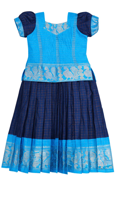 Kids Sungudi Cotton Pavadai Sattai | Readymade - 3 Years