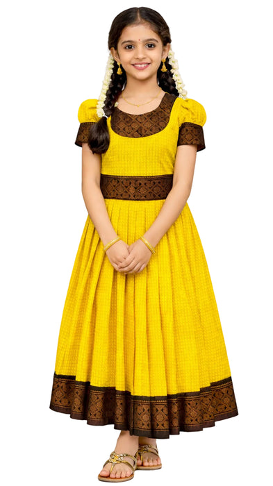 Black and Gold Kids Pavadai Sattai