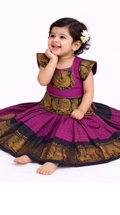 Kids Pavadai Sattai with Lining Cotton
