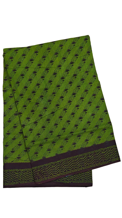 Rani 120's Hand Block Sungudi Cotton Sarees Without Zari Border