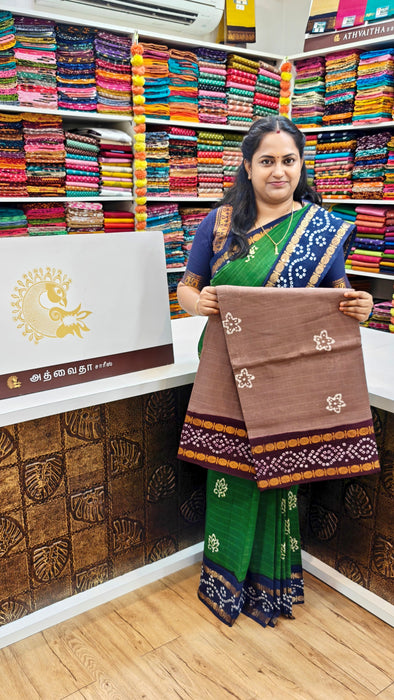 Rani Sungudi Cotton Sarees Double Side Rudraksham Contrast Border