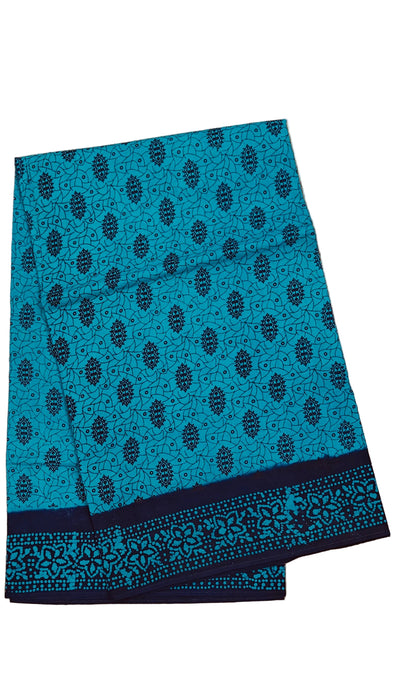 Rani 120's Hand Block Sungudi Cotton Sarees Without Zari Border