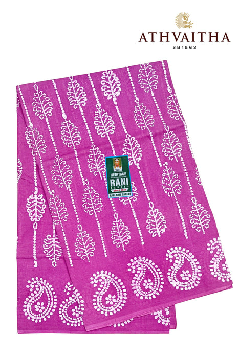 Rani Sungudi Cotton Without Zari Border - Fancy Self Art