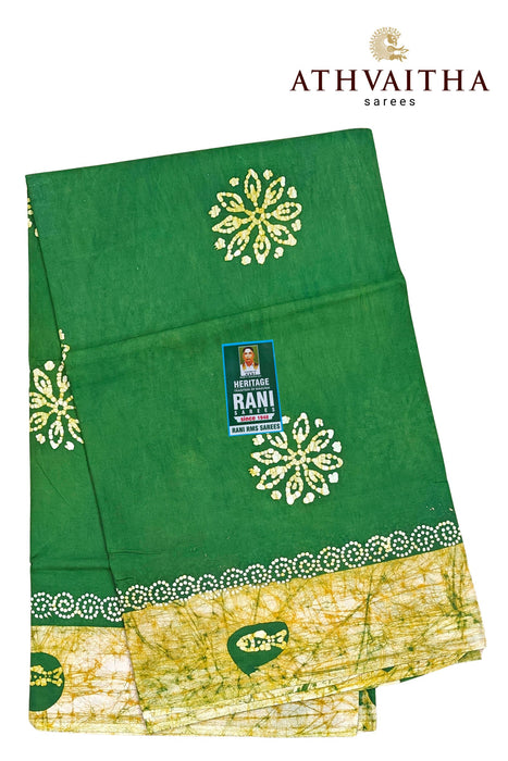 Rani Sungudi Cotton Without Zari Border - Plain Moodupani