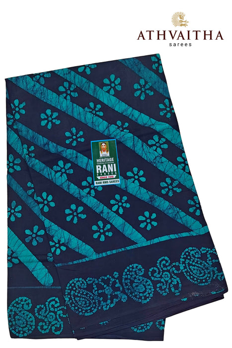 Rani Sungudi Cotton Without Zari Border - Cross Moodupani