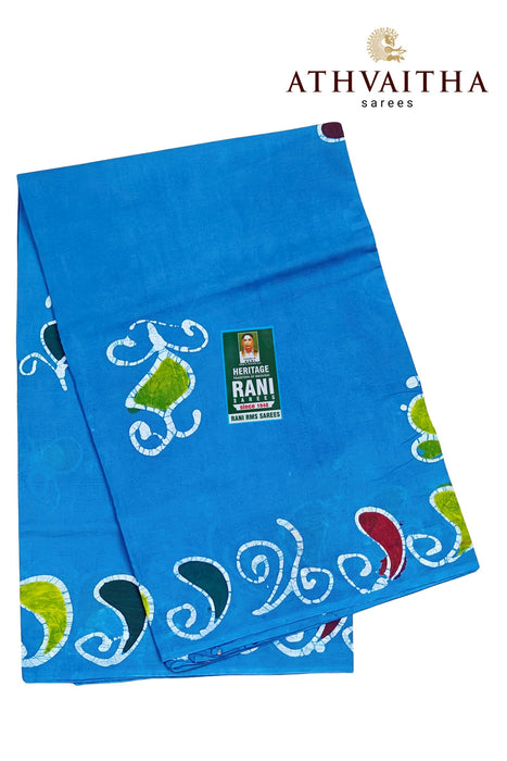 Rani Sarees Premium Cotton Sarees With Blouse - Hand Painted