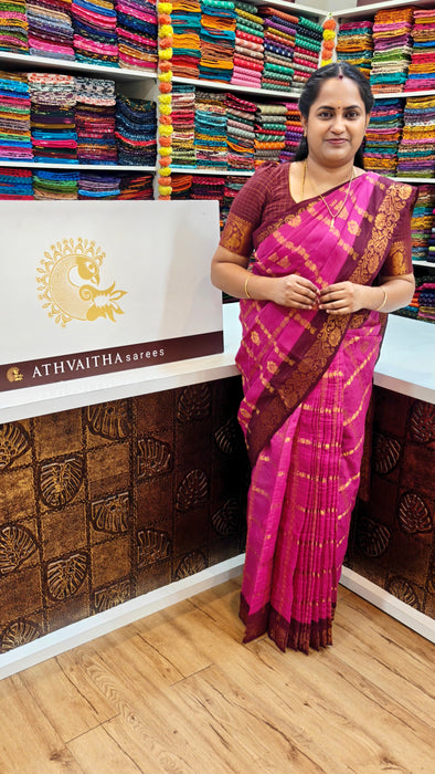 Rani Sungudi Cotton Sarees Ambika Checks Doubleside Border With Rich Pallu