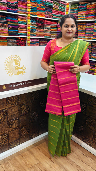 Rani Sungudi Saree Veldhari Leaf Design Self
