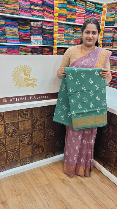 Rani Sungudi Cotton Sarees One Side Border Wax Self