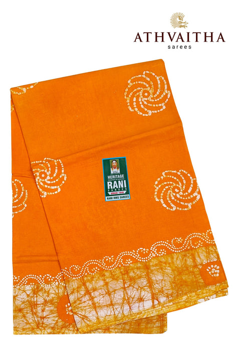 Rani Sungudi Cotton Without Zari Border - Plain Moodupani