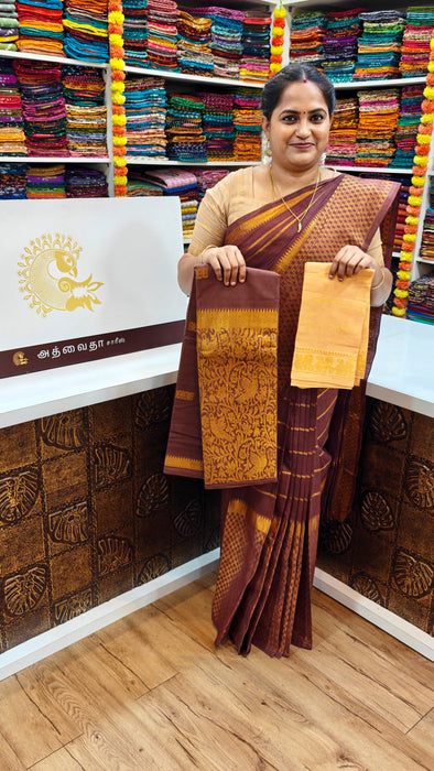 Rani 120's Vasigara Butta Doubleside Border Contrast With Blouse