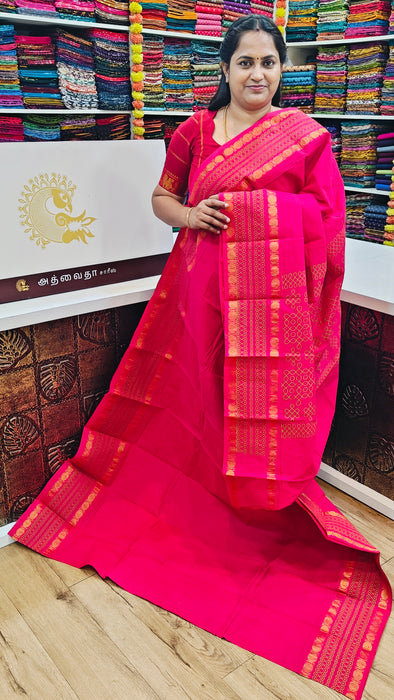 Rani Sungudi Cotton Sarees Plain Doubleside Rudhraksham Kolam