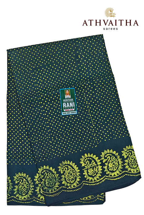 Rani Sungudi Cotton Without Zari Border - One Dot
