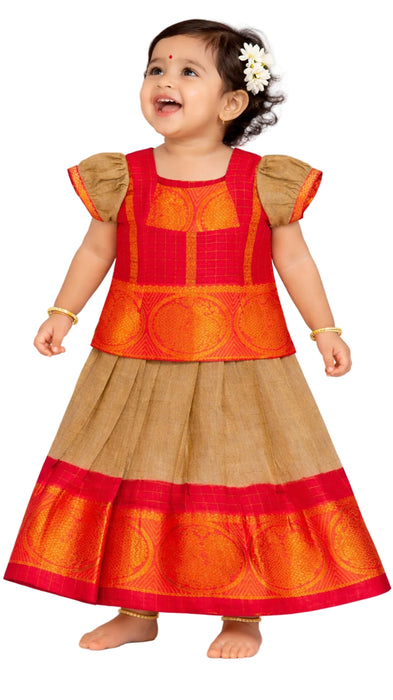 Madurai Sungudi Cotton Kids Ethnic Wear