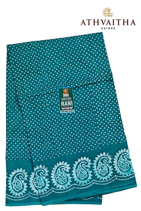Rani Sungudi Cotton Without Zari Border - One Dot