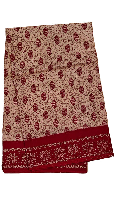 Rani 120's Hand Block Sungudi Cotton Sarees Without Zari Border